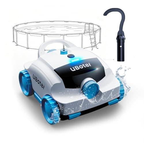 Cordless Robotic Pool Vacuum UBoter E10, Dual-Layer Filtration, Powerful Edge Corner Cleaning, 120–150 Mins Runtime, Auto Parking, No Debris Leakage, for Above Ground Flat Bottom Pools Up to 860 Sq.Ft - Image 1