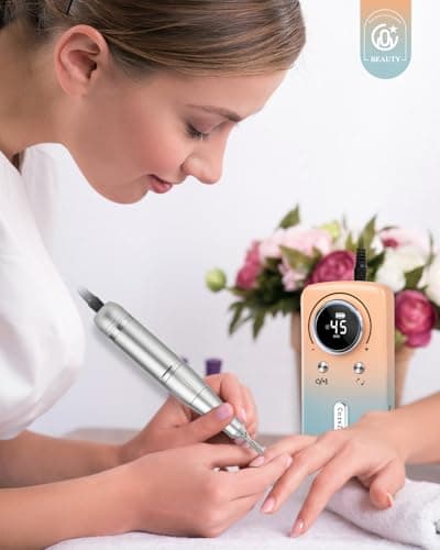 CozyZen Cordless Nail Drill Professional: 45000 RPM Rechargeable Electric Nail File Kit, Portable & Low Noise for Acrylic, Gel Nails, Manicure & Pedicure - Salon & Home Use - Thumbnail 5