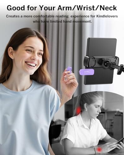 DATAFY [Case-Friendly] Remote Control Page Turner Ring for Kindle Paperwhite Oasis Scribe Kobo eReaders, Camera Camcorder Remote Controls, Page Turner Clicker for ipad iPhone Tablets with Storage Bag - Thumbnail 3