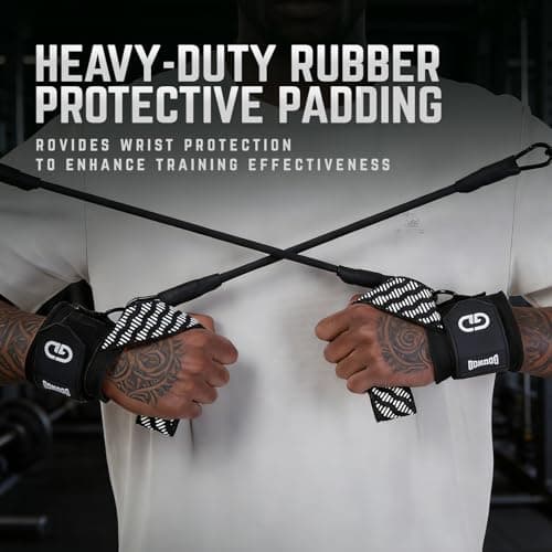 GOUNOD Lifting Wrist Straps with D Ring for Weightlifting & Gym – Heavy Duty Padded Wrist Support for Men & Women – Non-Slip Hand Grip Straps for Deadlifts, Pull Ups, Cable Machines & Bodybuilding - Thumbnail 5