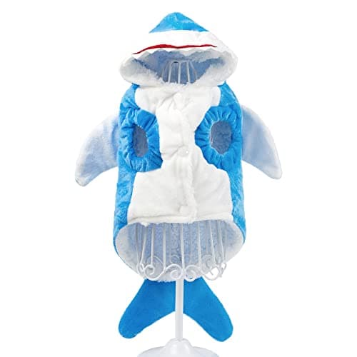 NACOCO Pet Shark Costume Clothes, Cute Christmas Dog Apparel Outfit for Large Dogs, Fall and Winter (Blue, 5XL) - Thumbnail 4