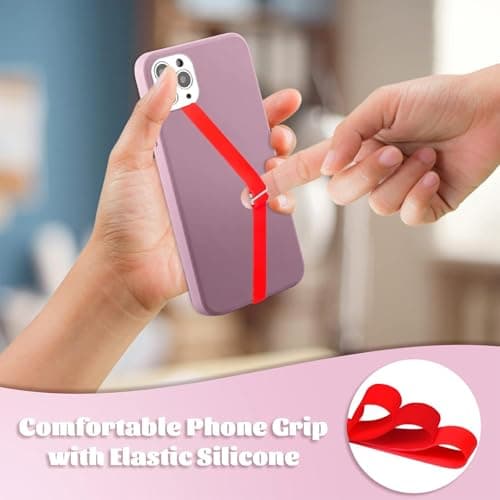 TEAMOLA Silicone Phone Grip Strap - Red 210 Phone Hand Strap Holder with Loop for Cell Phones, iPhone Grip, Finger Holder & Back of Phone Grips, Secure Anti-Slip Grip(3 Packs) - Thumbnail 2