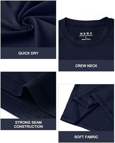 Roadbox Boys Youth Compression Shirts - Long Sleeve Athletic Undershirt Kids Quick Dry Base Layers for Baseball Soccer Football - Thumbnail 4