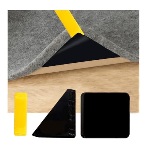 16 PCS Rug Tape，Carpet Tape，Non Slip Rug Pads Grippers for Hardwood Floors and Tiles，Reusable Rug Stickers Rug Tape for Area Rugs，Carpet Pads Rug Corner