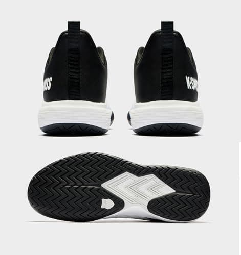 K-Swiss Men's Ultrashot Light Pickleball Tennis Shoe - Lightweight Court Shoes Lateral Movement Stable Support, Black/White 8.5 M - Thumbnail 3