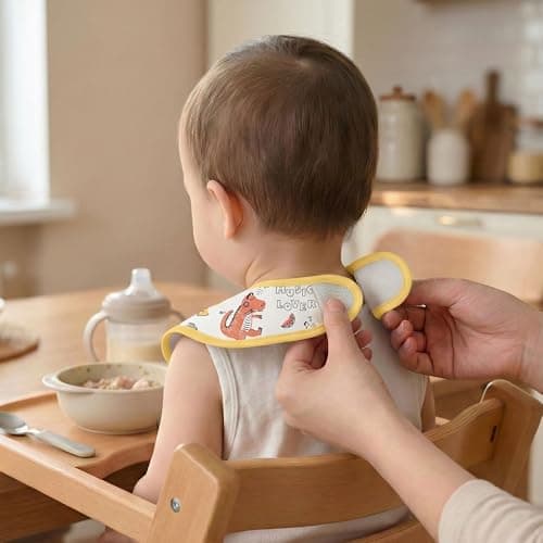CIVARUA KIDS 3-Pack Baby Feeding Bibs | Waterproof Stain-Resistant 3D Food Catcher, Soft Lightweight Design for Baby-Led Weaning, Infants & Toddlers 3-24 Months Digger Dinosaur - Thumbnail 3
