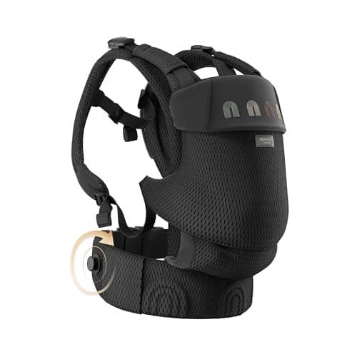 BEIESTATE Baby Carrier Newborn to Toddler, Adjustable Infant Carrier with One-Hand Waist Knob, Breathable Mesh, Magnetic Buckle, Ergonomic Lumbar Support, Lightweight 7-33 lbs (Black)