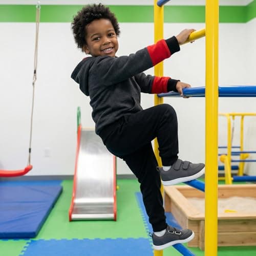 STQ KIDS Toddler Boy Shoes Wide Toe Box Barefoot Shoes Lightweight Kid Tennis Sneakers Non-Slip Zero Drop First Walking Running Shoe Outdoor Indoor Activities Dark Grey Toddler Size 5 - Thumbnail 3