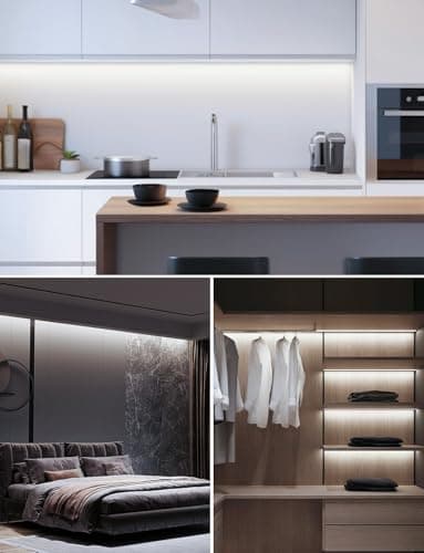 DAYBETTER 6.56ft White LED Strip Light, 6500K Ultra Bright USB-Powered Tape Light, Flexible Cuttable Design with 120 LEDs for Bedroom, Kitchen, Mirror, Home Decoration - Thumbnail 4