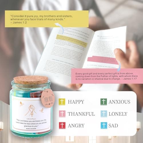 Bible Verse Jar, Christian Gifts for Women, Religious Birthday Gifts | Read Me When Bible Verses Jar, Spiritual Gift for Prayer and Emotional Support | Inspirational Gift for Women, Men, Mom, Daughter - Thumbnail 4