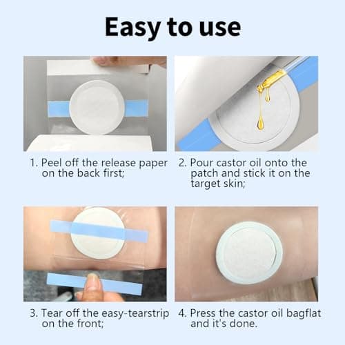12PCS Castor Oil Patches - Transparent PU Film for Belly Button Patch, Invisible & Leak-Proof Design, Self-Adhesive Disposable Stickers, No Wash Needed (Oil Not Included) - Thumbnail 3