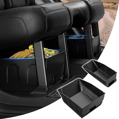DIAMOOKY Rear Under Seat Storage for Jeep Wrangler JL JLU 2018 2019 2020 2021 2022 2023 2024 2025 2026 4-Door Accessories, Under Back Seat Organizer Tool Box (Not for 2-Door, 4xe & Gladiator JT) - Image 1