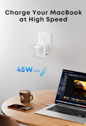100W 4in1 Charger with Apple Watch Charging, Fast USB C Charger Block Dual Foldable Travel Essentials for iPhone 17/16/15 Series, iPad, MacBook Pro/Air, iWatch - Thumbnail 4