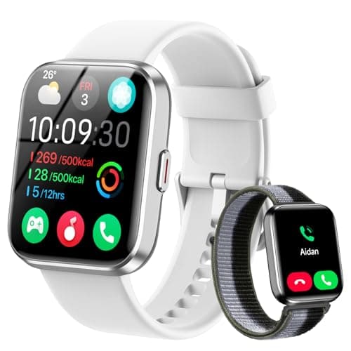 WMK Smart Watches for Women Men (Android/iPhone), 1.83" HD Alexa Smart Watch with Bluetooth Calls/Messages/Reminders, 24/7 Heart Rate/SpO2 Monitor Watch, 120+ Sport Modes Fitness Tracker Watch, Gift