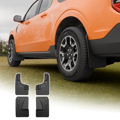 Maxzina Mud Flaps 4PCS Compatible with 2022-2025 2026 Ford Maverick (Not for Lobo) Mud Guards Front & Rear No Drilling Splash Guards All Weather Protection Accessories (Extra Large Version) - Image 1