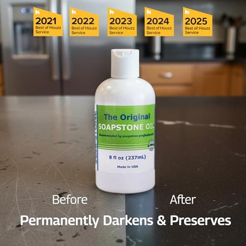 The Original Soapstone Oil | All Natural Food-Safe Blend (NO Mineral Oil) for Soapstone Countertops – Enhances & Darkens Stone, Low-Maintenance Easy to Apply (4oz) - Thumbnail 2