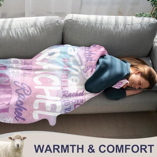 Corissy Ships Next Day, Personalized Blankets and Throws Custom Blanket with Name Customized Flannel Blanket for Kids Christmas Blanket Gifts for Teen Girls Boys - Thumbnail 4