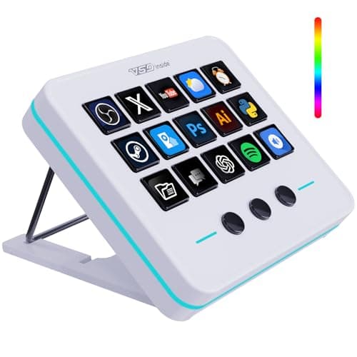 VSDINSIDE Macro Keypad, Stream Controller Deck Gaming Streaming Shortcut Keyboard, 18 Programmable Keys Customizable Visual AI Pad USB Soundboard for OBS, YouTube, Desk Office Setup, Laptop, PC, Mac - Image 1