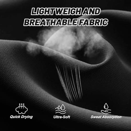 BOOJO Men's Athletic Gym Shorts - Quick Dry Black Casual Basketball Shorts with Pockets for Running Workout Activewear - Thumbnail 2