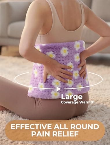 ALLJOY Heating Pad for Back, Cute Heating Pad for Period Cramps, FSA Eligible HSA, Self-Care Birthday Gifts for Women Mom Wife Her, Heating Pad for Neck Shoulder Back, 24" x 12" - Thumbnail 5