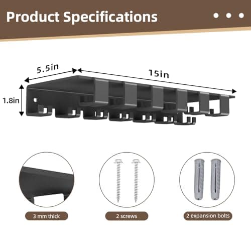 Floating Shelf Organizer Compatible with Tonal Accessories Home Gym Weight Storage Equipment Hanger Metal Rack Holder Wall Mount with Hooks T-Lock Adapters Bracket Hanger Workout Fitness (Style 2) - Thumbnail 2