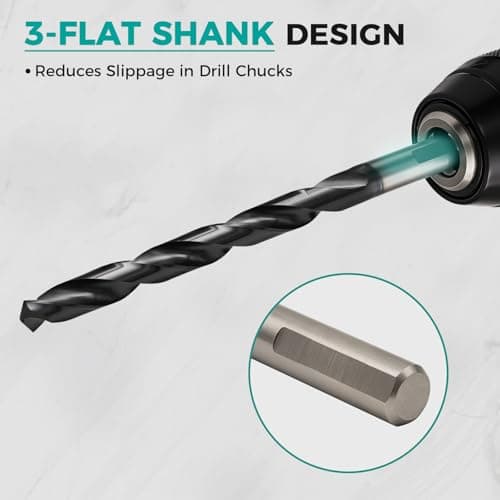 OSTTE 14 Pcs Cobalt Drill Bit Set (Pro), M35 Cobalt Twist Drill Bit Set with Titanium Aluminum Nitride Coated (TiAlN), 135 Degree Split Point Hardened Metal, Stainless Steel, Plastic, 1/16" - 1/2" - Thumbnail 6