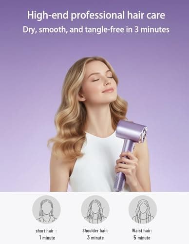 Professional High Speed Ionic Hair Dryer | Ultra-Fast Drying | 2.7 Billion Plasma | Low Noise | 130000 RPM | Fragrance for Faster Drying All Hair Types - Thumbnail 3
