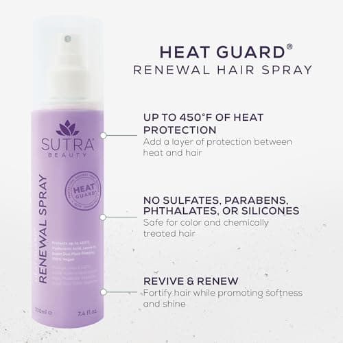 SUTRA Heat Guard Renewal Hair Spray for Frizzy, Dry & Damaged Hair - Thermal Protecting Hairspray Hydrates, Protects & Repairs Against Heat with Hyaluronic Acid - Anti-Frizz Haircare Products - Thumbnail 5