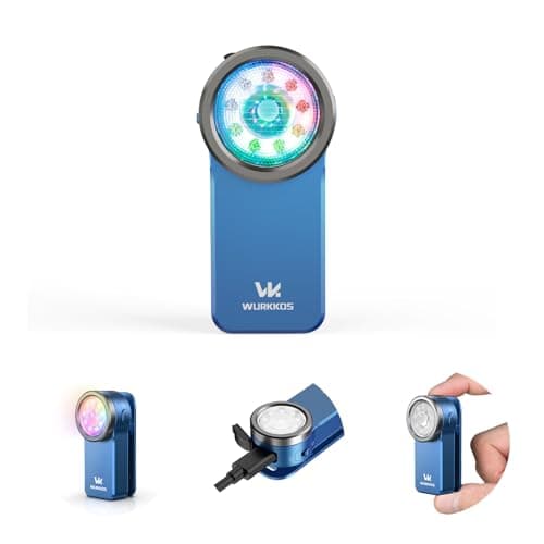 Wurkkos HD03 Rechargeable EDC Flashlight 680 High Lumen Clip Light, Small Flashlight Triple Light Source, 90 High CRI, IPX6 Waterproof, Magnetic Pocket Flashlight for Working Emergency Signal(Blue) - Image 1