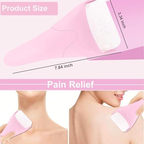 Ice Roller for Face, Face Roller-Cold Massage Stick for Cooling and Calming Puffiness Wrinkles Fine Lines - Skin Care Tools- Self Care Gifts for Women Men (Light Pink) - Thumbnail 4