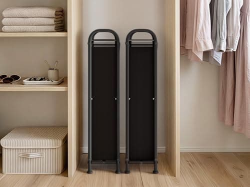 StorageWorks Slim Laundry Hamper with Flip Lid, Narrow Laundry Basket with Hooks, Breathable Mesh Clothes Organizer for Closet, Laundry Room, Bathroom, Black - Thumbnail 5