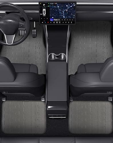 OEMATS Ultra Durable Car Floor Mats, Premium PVC Coil All-Weather Automotive Floor Mats, Universal Fit with Anti-Slip Nibbs Backing, Waterproof | Wear Resistant | Flame Retardant, Black 4PCS - Thumbnail 4