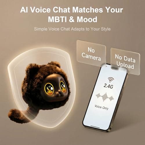 AI Interactive Plush Stuffed Animal Toy, Voice Responsive Learning Companion with Emotional Interaction, Soft Plush Talking Toy for 14+Teens and Family Companionship, Thoughtful Gift for Loved Ones - Thumbnail 3