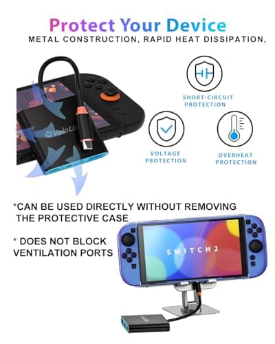 Switch 2 Dock kit with Switch Stand for Nintendo Switch 2 for HDMI 2.1+PD +USB A 3.2 compatibale with Laptop+MacBook ! ! Require Manual firmware Update for V21 or Above ! ! (Update Support Available) - Thumbnail 2