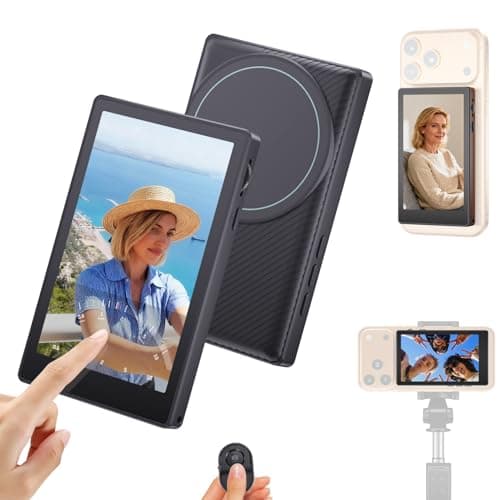 Selfie Monitor Screen for iPhone: Wireless Magnetic Vlog Kit with Touch Screen Focus Adjustment, Support 4K30fps Recording for iPhone 15/16,Back Camera Monitor for YouTube Creators TikTok Live Stream - Image 1
