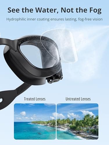 Wildley Swim Goggles Adult, Anti-Fog Pool Swimming Goggles for Men Women Youth, Leak Proof HD Clear Lens Water Goggles with UV Protection - Thumbnail 4