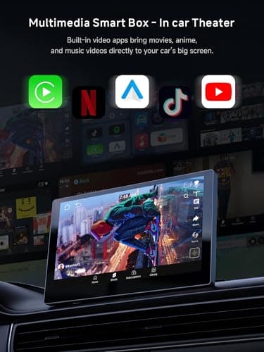 MYATOTO Magic CarPlay Box, Wireless CarPlay Adapter Supports for Netflix/YouTube/TF Card, AI Box Carplay, Plug & Play, Drivechat with AI Skills, Dual WiFi, Bluetooth, Fits for OEM Wired CarPlay Cars - Thumbnail 3
