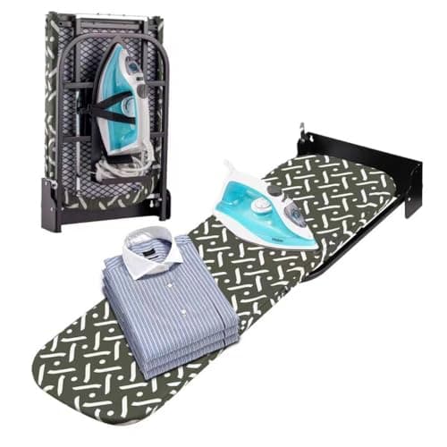 Slieton Wall-Mounted Steel Farme Folding Ironing Board (Ironing Board with Holder) - Image 1