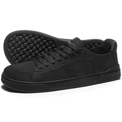 AIRHAS Womens Wide Toe Box Barefoot Shoes Zero Drop Fashion Sneakers for Women Walking Casual Minimalist Shoes(Black,9.0) - Image 1