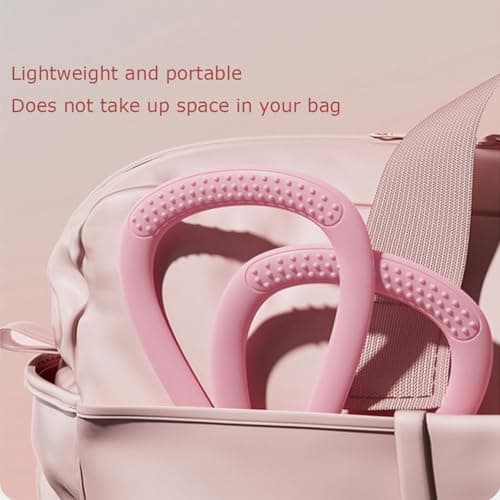 JYTIYUWA Resistance Bands with Handles,Figure 8 Resistance Band Elastic Fitness Bands Yoga Exercise Band for Home Gym Workout,Pilates,Strength Training Pink 25LB - Thumbnail 4
