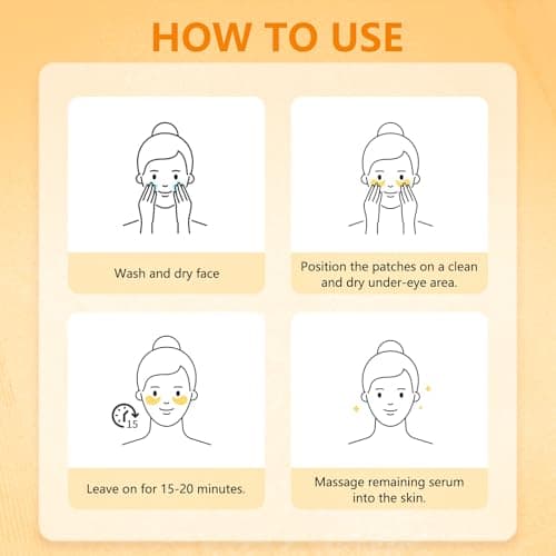 Aeryea Under Eye Patches with Vitamin C & Caffeine 30 Pairs for Dark Circles, Fine Lines and Puffiness, with Niacinamide Hydra-Gel Collagen, Skin Care for Men & Women - Thumbnail 6