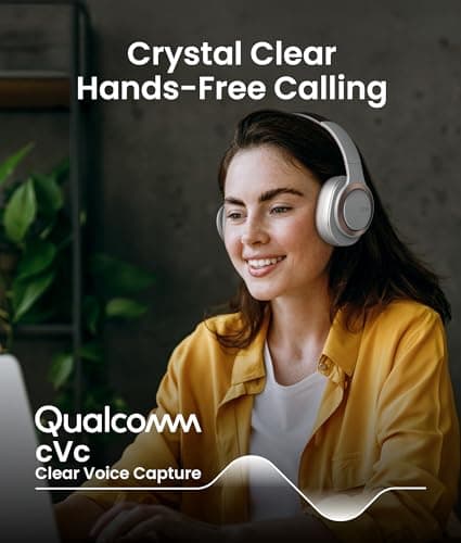 Cleer Audio Enduro ANC Noise Canceling Headphones, Bluetooth Multipoint Connection, Over-The-Ear Design with Mic, Crystal Clear Hands-Free Calling, up to 60 Hours of Battery Life - Light Grey - Thumbnail 4