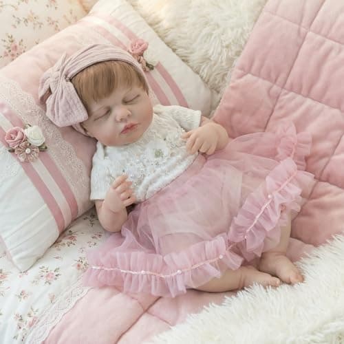 Vvioxiu Reborn Baby Dolls, 20inch Realistic Newborn Baby Doll with Cloth Body & Vinyl Limbs, Lifelike Real Life Baby Doll for Kids, Collectors & Gift Giving, Ages 3+ - Thumbnail 4
