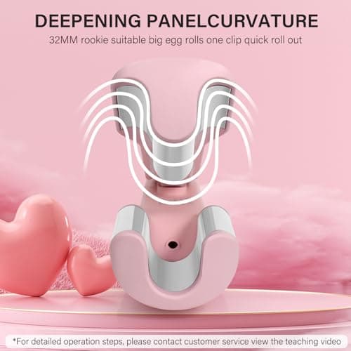 ZZR SEVEN Curling Iron Curling Wand Hair Crimper Waver, Hair Curler with Ceramic 3 Barrel for Women, Dual Voltage, Anti-Scald, Easy to Use, Pink - Thumbnail 4