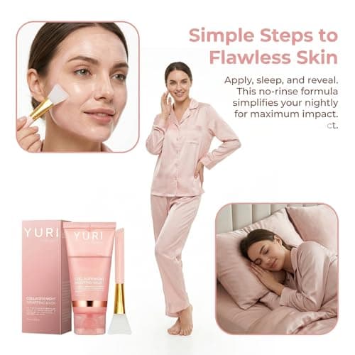 Collagen Night Wrapping Mask, Collagen Overnight Glass Skin Peel Off Face Mask, Elasticity & Hydration Care, Restored Balance & Ongoing Renewal, Hydrolyzed Collagen For Glowing Skin,for all skin types - Thumbnail 3