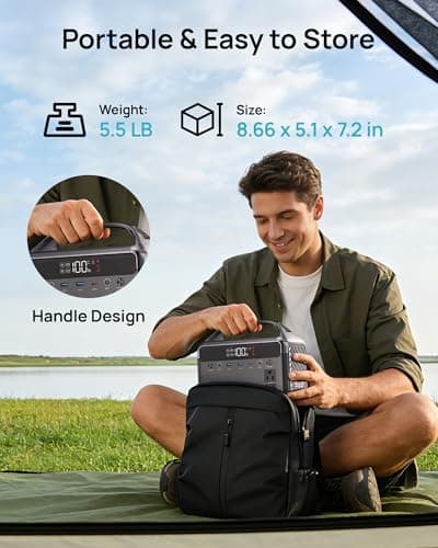 DaranEner Portable Power Station, 300W (Surge 600W) 192Wh Power Bank with 110V AC Outlet, LiFePO4 Battery for Home Emergency, Camping, Travel,& Outdoor Electronics(Option Solar Generator) - Thumbnail 3