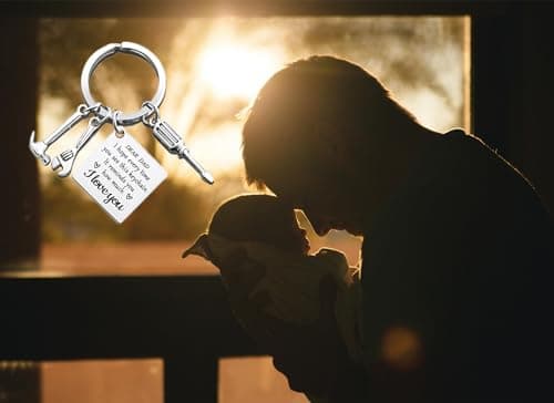 Personalized Fathers Day Gift from Daughter/Wife,Funny Dad Keychain for Dad/Stepdad,Cool Keychain for Men,Dad Birthday Gifts - Thumbnail 2