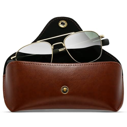 SUNGAIT Real Glass Lens Sunglasses for Men and Women: Military Style Pilot Aviator HD Shades with Upgraded Spring Hinge Bayonet Temples - Thumbnail 2