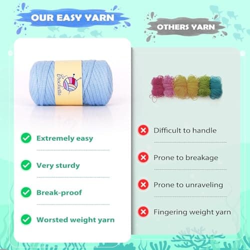 Crochetta Crochet Kit for Beginners, Beginner Crochet Animal Kits for Adults with Step-by-Step Video Tutorials, DIY Knitting & Crocheting Craft Hobbies Supplies, 2 Pack Frog Amigurumi(40%+ Yarn) - Thumbnail 2