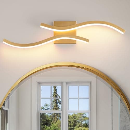 Vloitgol Bathroom Vanity Light Fixture, 26W 5CCT Dimmable Modern Led Bathroom Light Fixtures Over Mirror, Gold LED Vanity Lighting Bar for Bathrooms (Gold, 24inch) - Image 1
